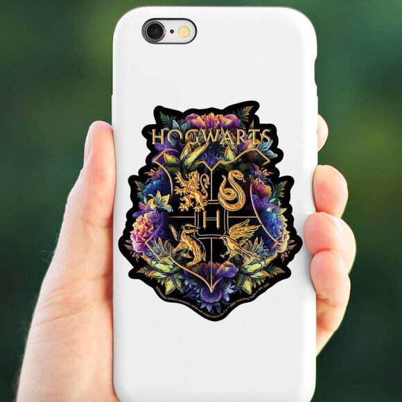 Harry Potter Icons Mini Backpack with Floral Hogwarts Crest Gadget Sticker - Picture 8 of 10